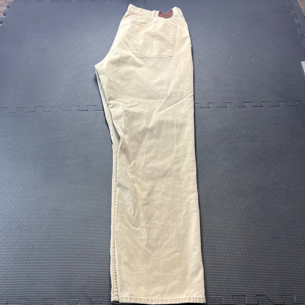 Polo Ralph Lauren Mens Khaki Beige Chino Pants 38x32 Classic Fit Cotton Casual T - Picture 2 of 5